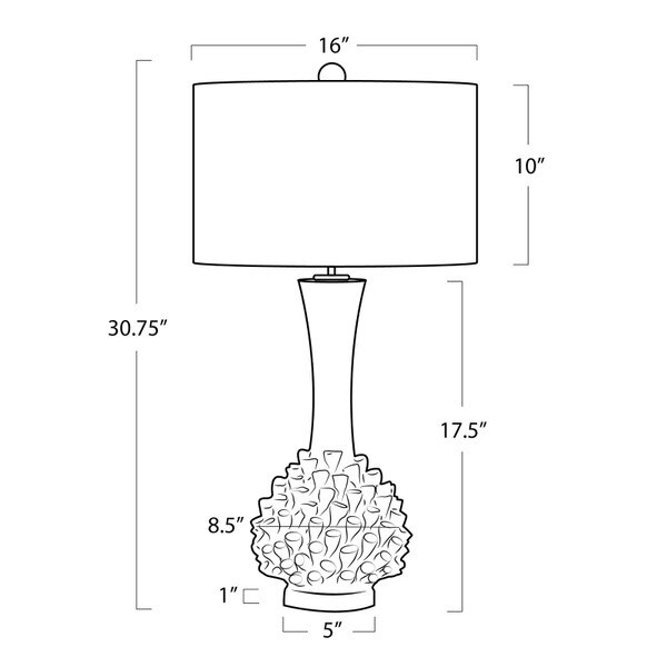 Lydia Ceramic Table Lamp Line Drawing